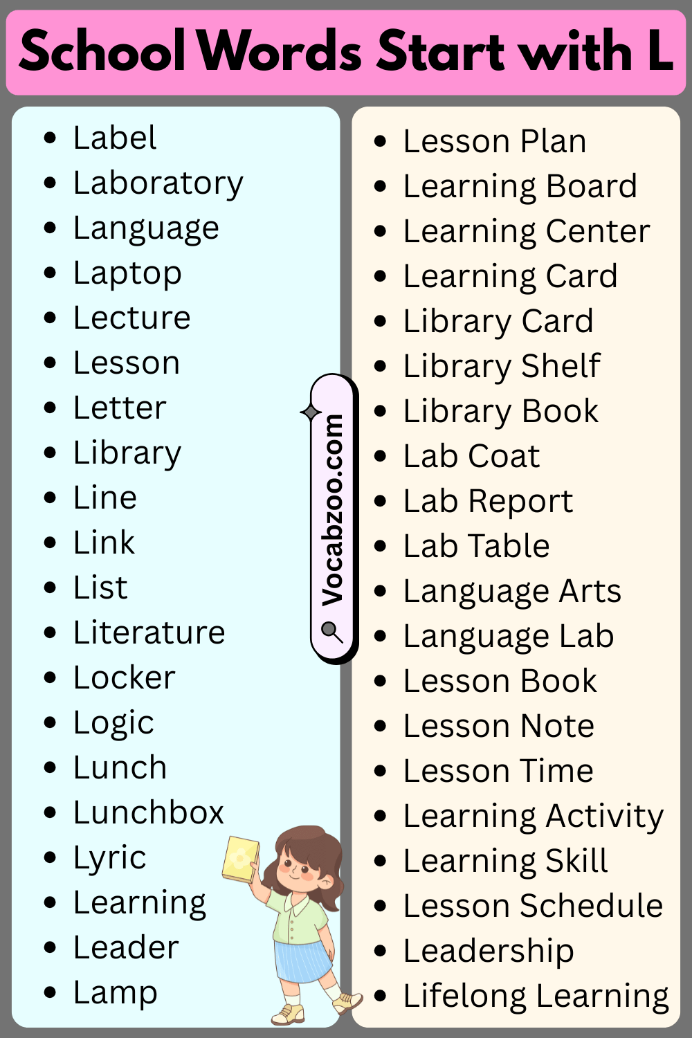 School Words That Start with L