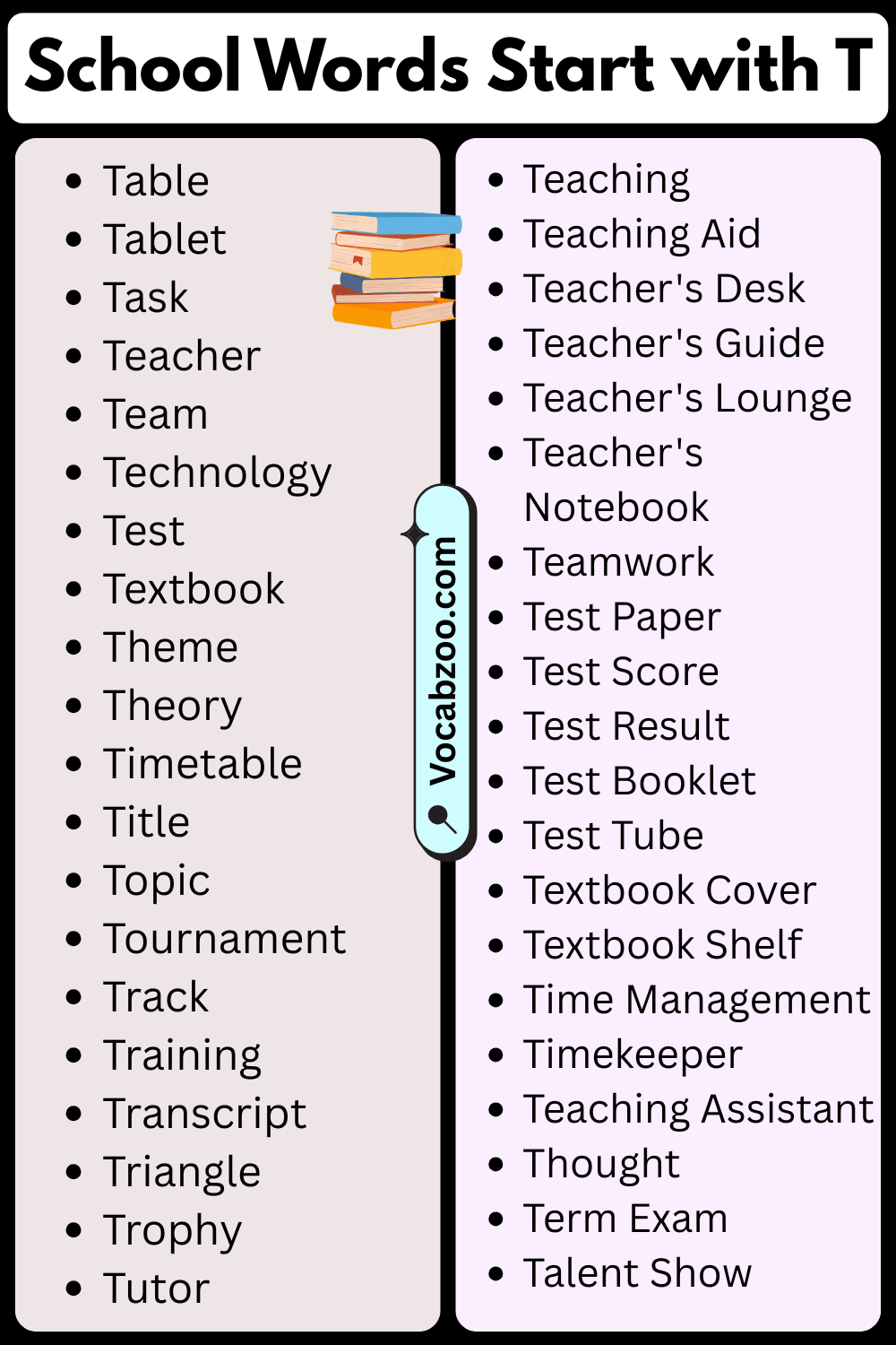School Words That Start with T