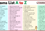 Similar Words List A to Z in English with Pictures