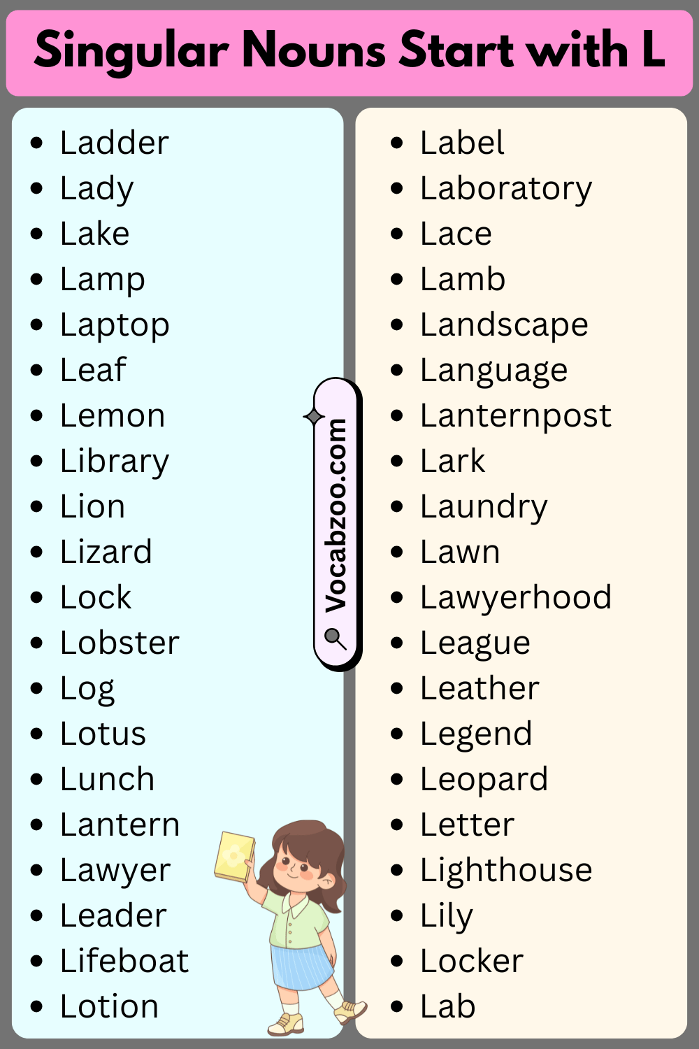 Singular Nouns That Start with L