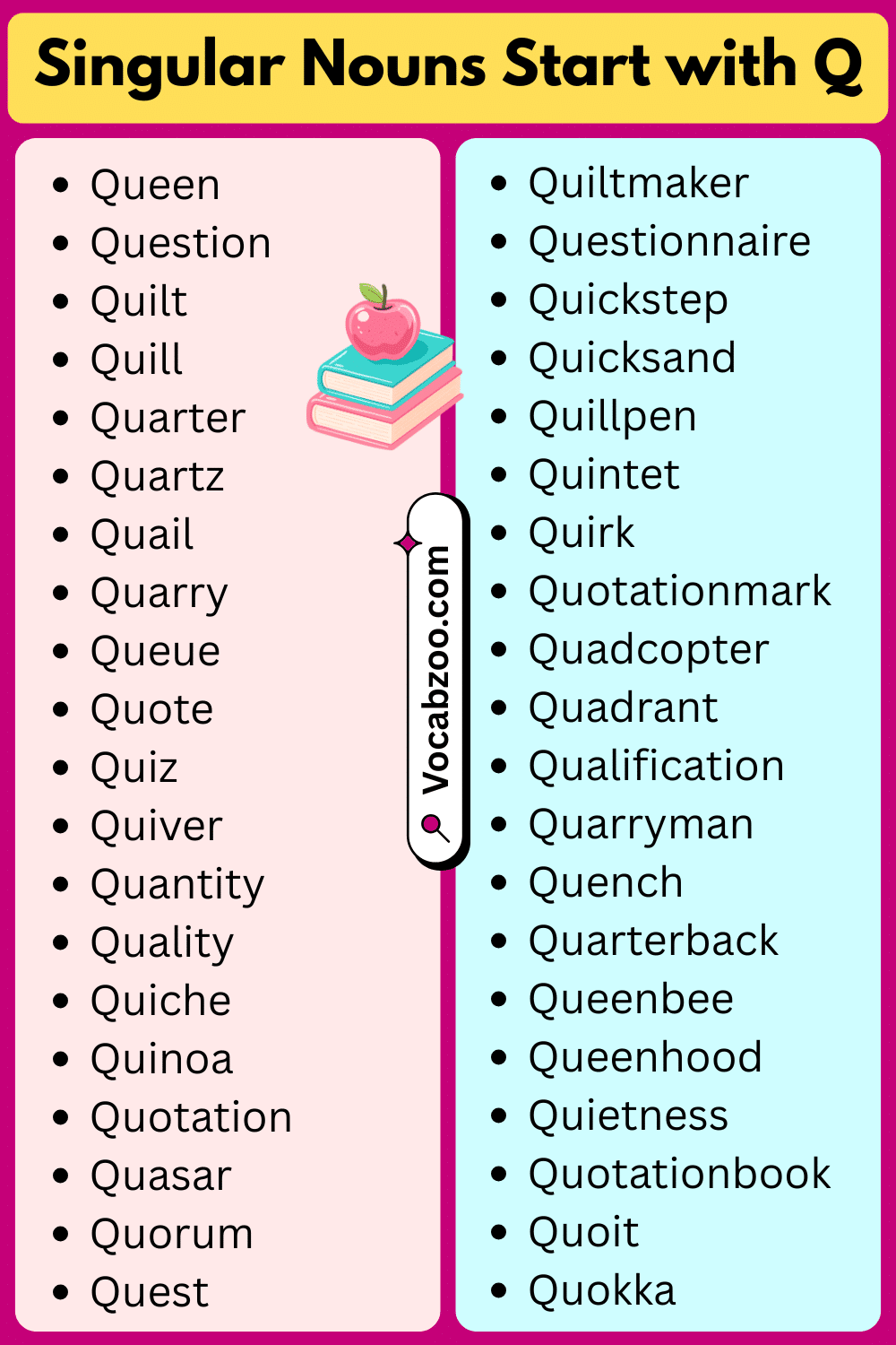 Singular Nouns That Start with Q