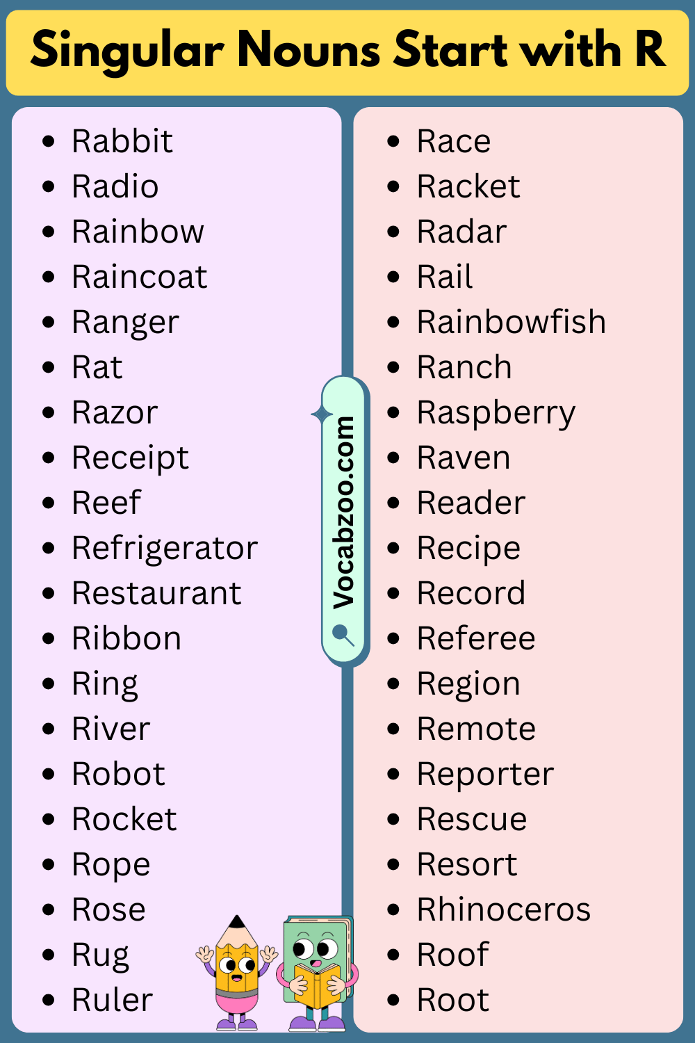 Singular Nouns That Start with R