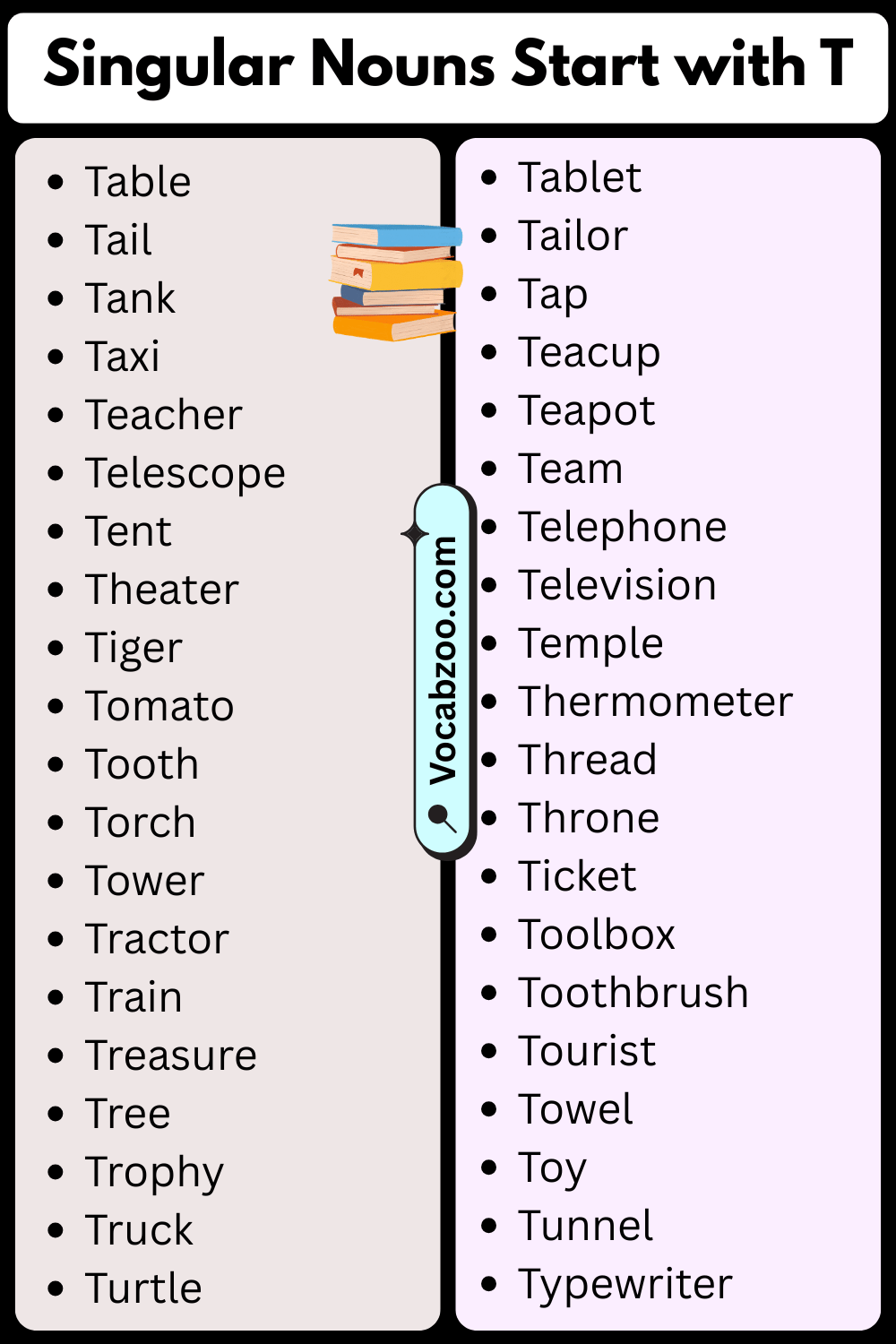 Singular Nouns That Start with T