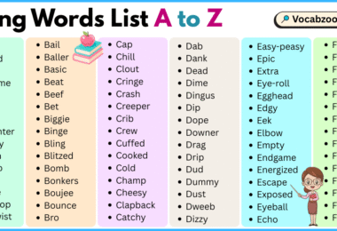 Slang Words List A to Z in English with Pictures