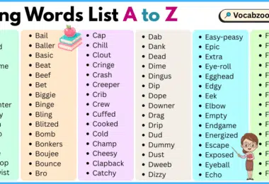 Slang Words List A to Z in English with Pictures