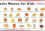 Snacks Names for Kids in English with Pictures