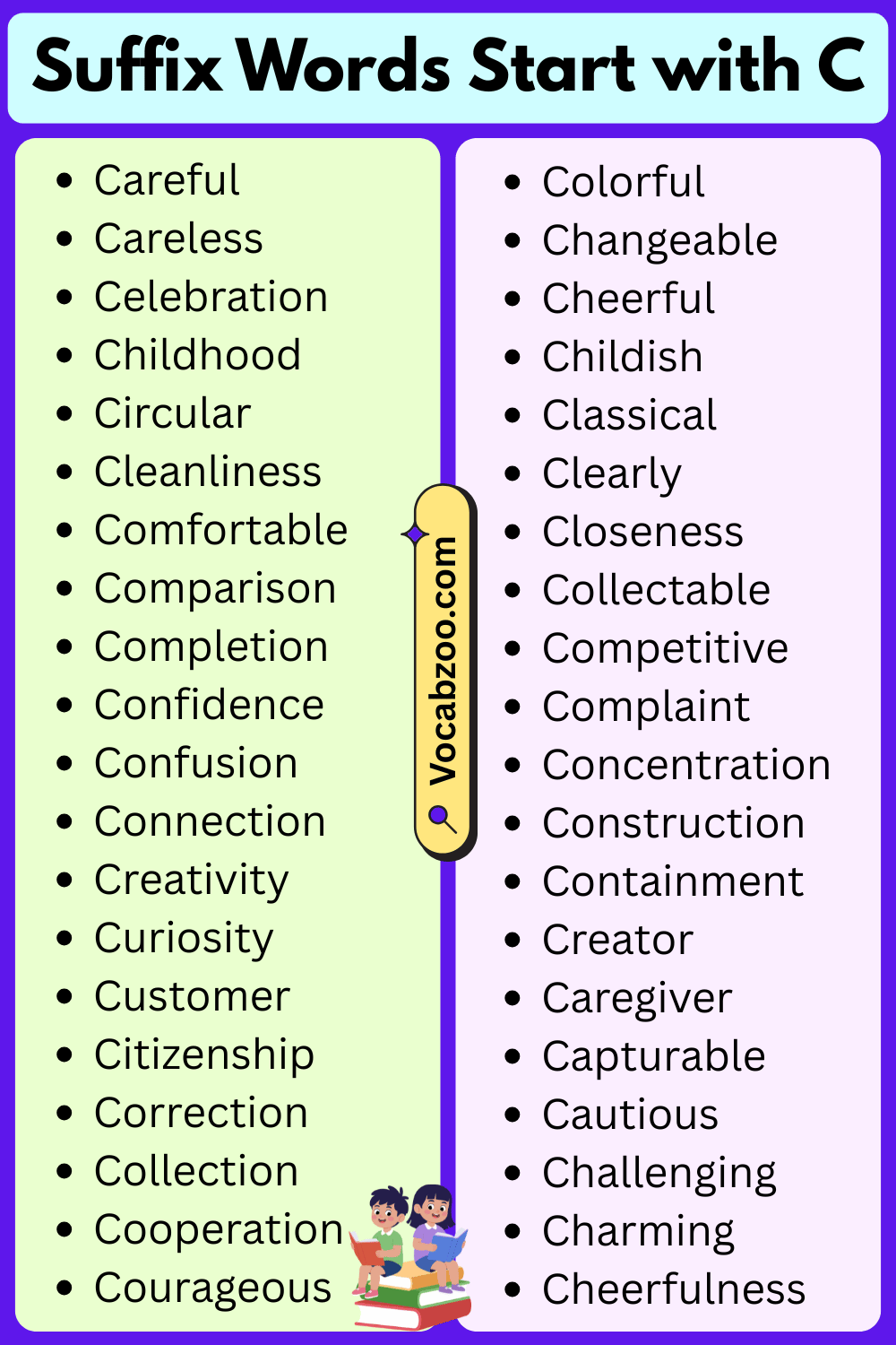 Suffix Words That Start with C