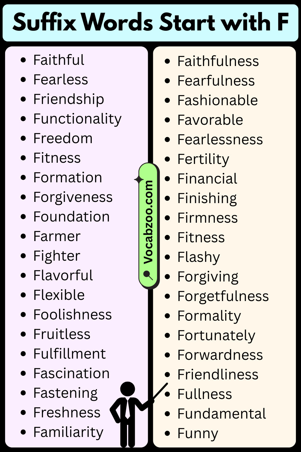 Suffix Words That Start with F