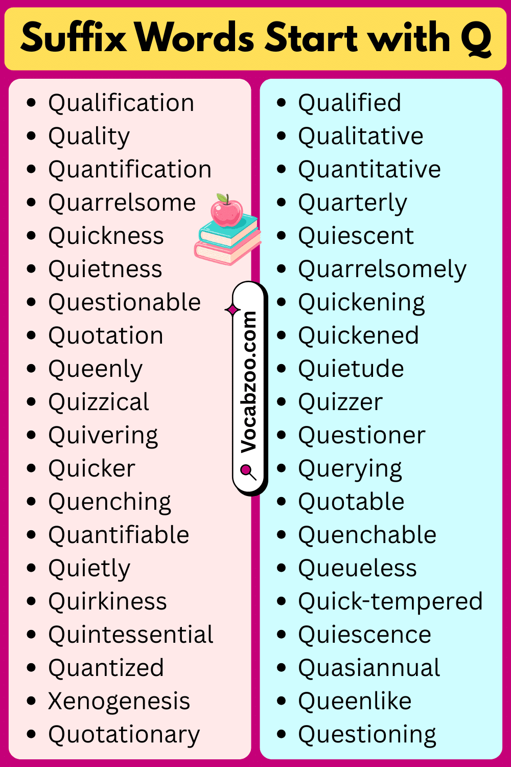 Suffix Words That Start with Q