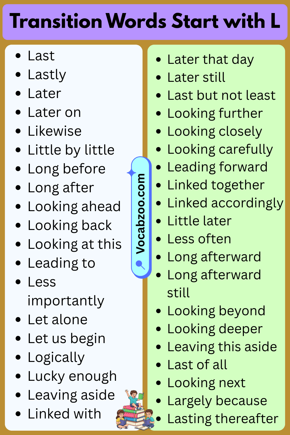Transition Words That Start with L