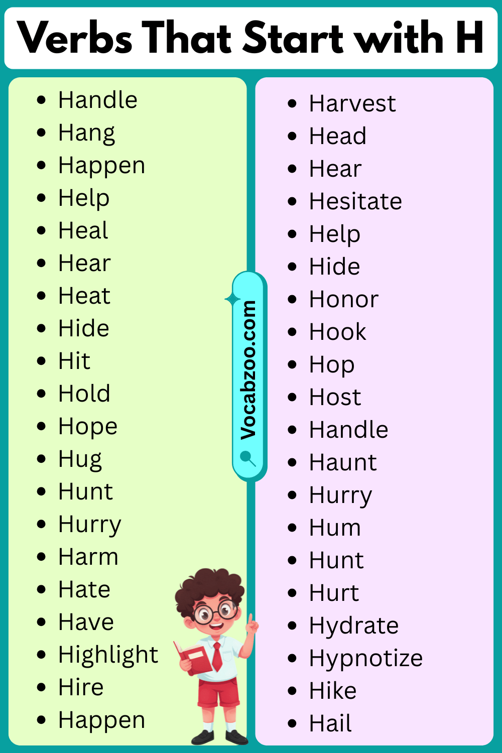 Verbs That Start with H