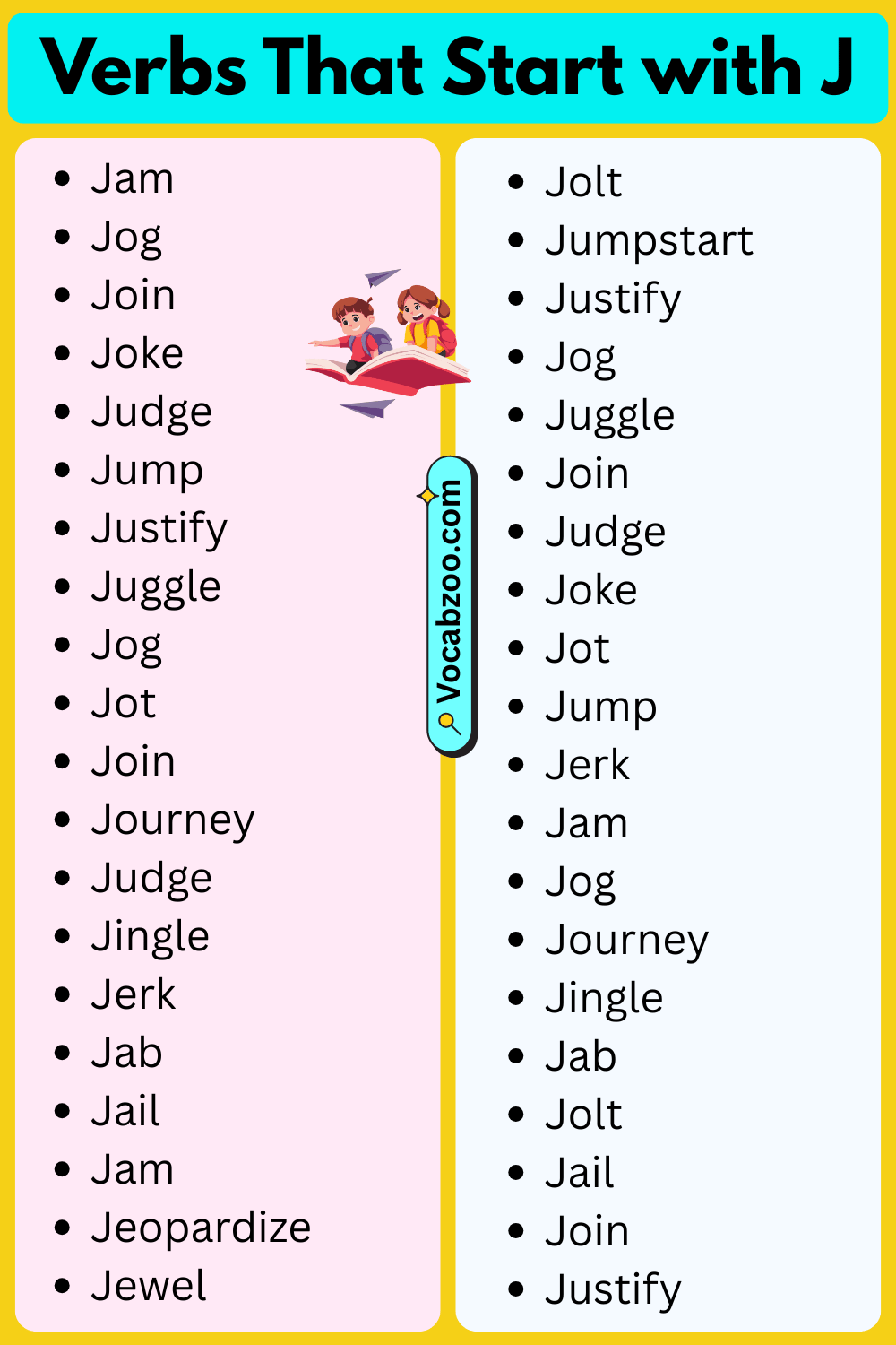 Verbs That Start with J