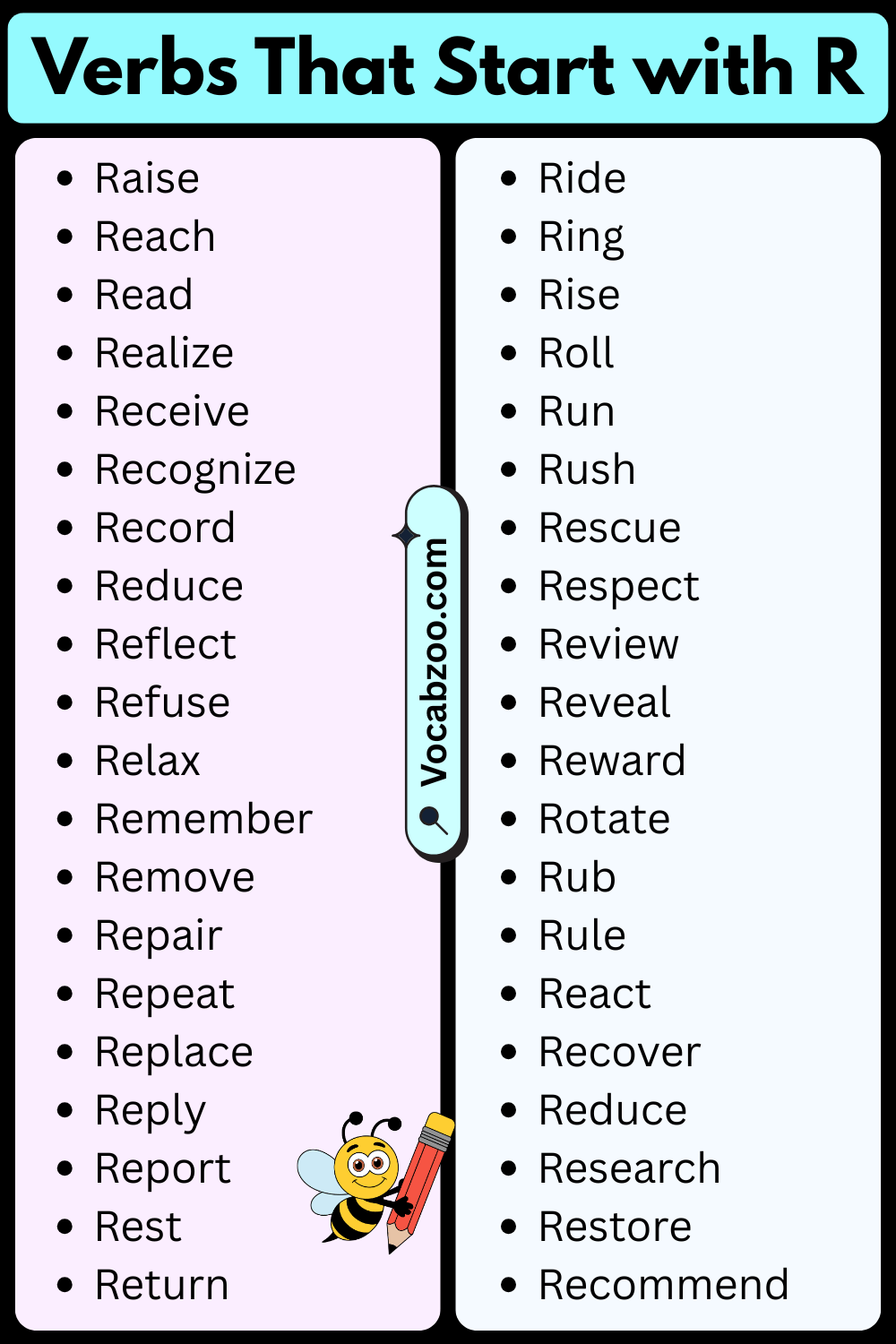 Verbs That Start with R