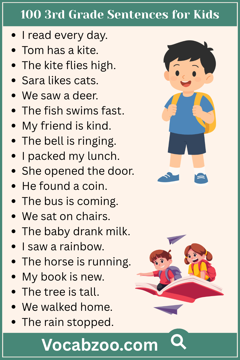 100 3rd Grade Sentences for Kids