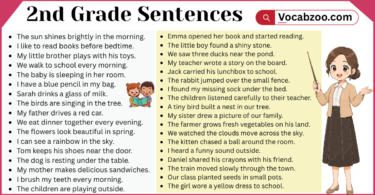 2nd Grade Sentences with PDF in English