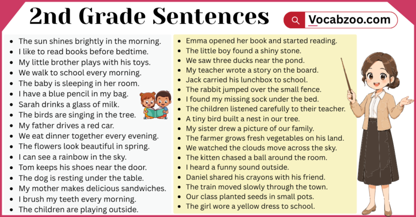 2nd Grade Sentences with PDF in English