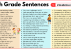 4th Grade Sentences with PDF in English