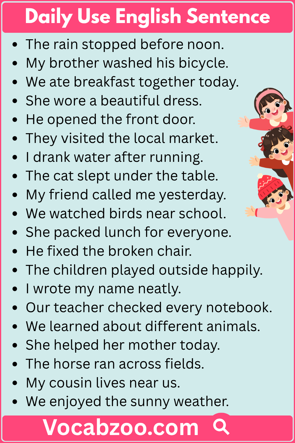 Daily Use English Sentence