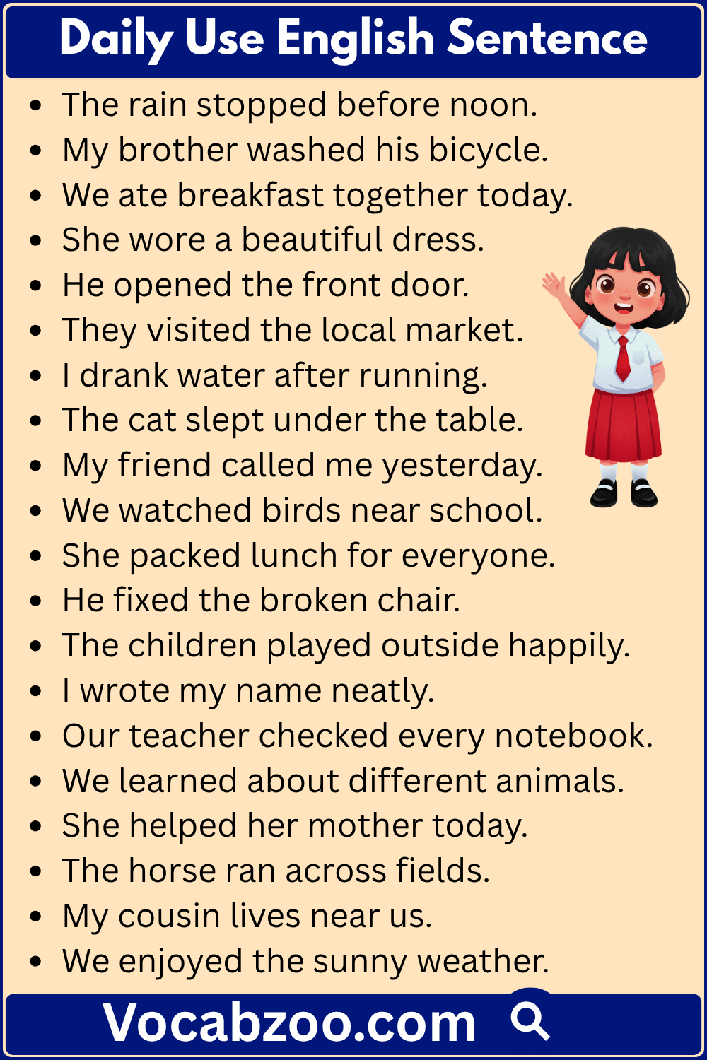 Daily Use English Sentence