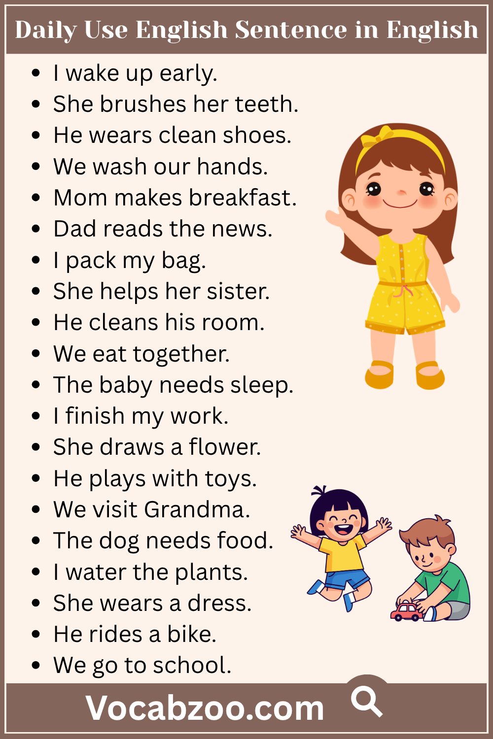 Daily Use English Sentence in English