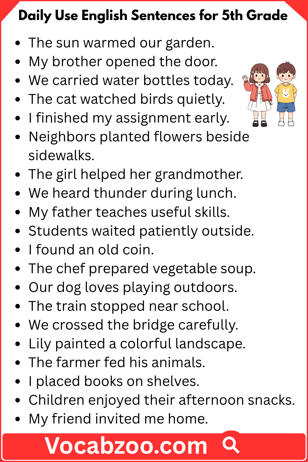 Daily Use English Sentences