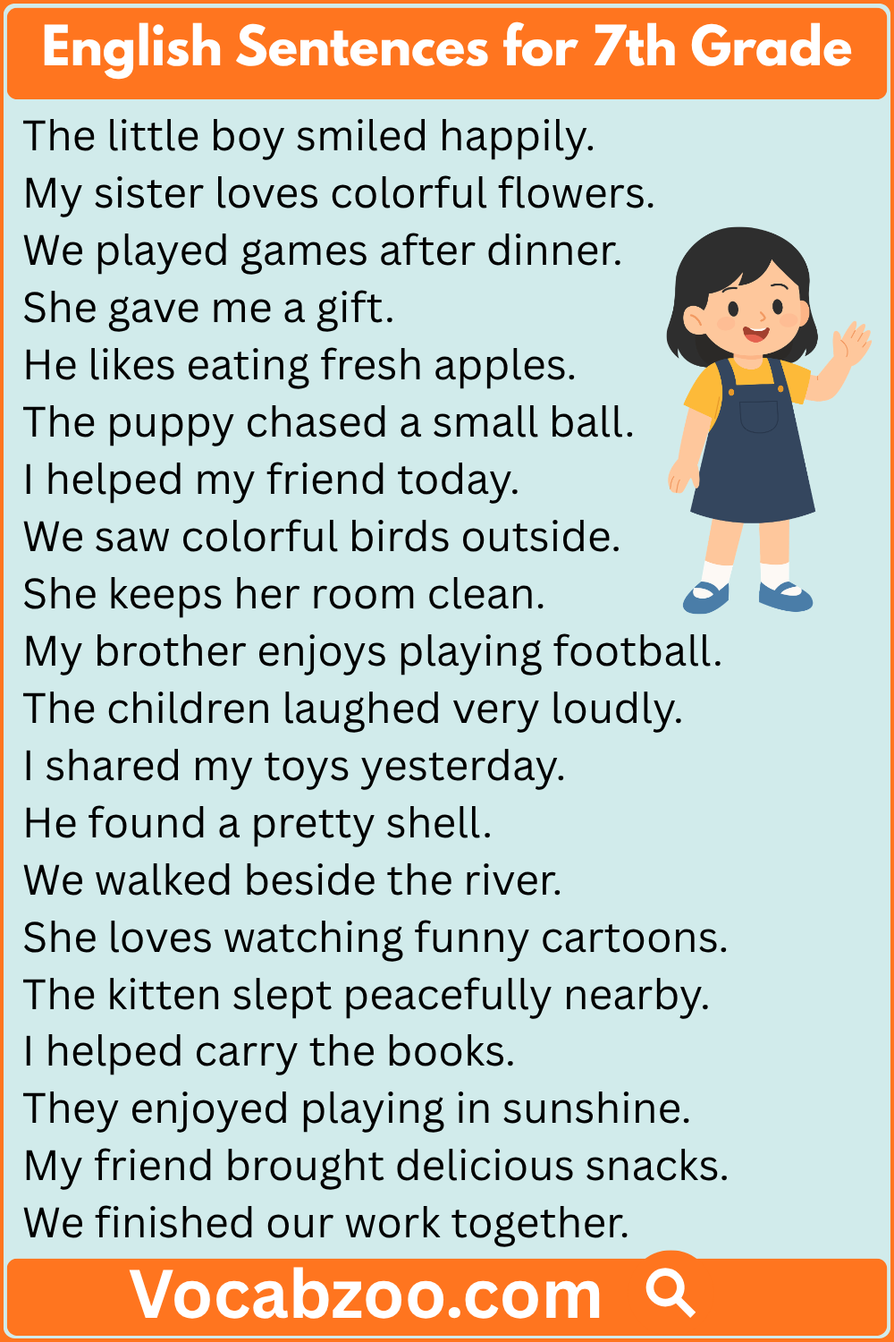 English Sentences for 7th Grade